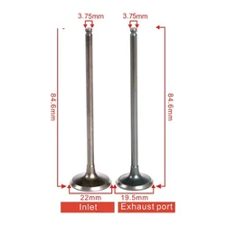 3.75mm Motorcycle Inlet Outlet Intake Valve Exhaust Stem Kit For Honda CBR400 NC23 NC29 CBR23 29 CBR CB 400 CB400 NC31