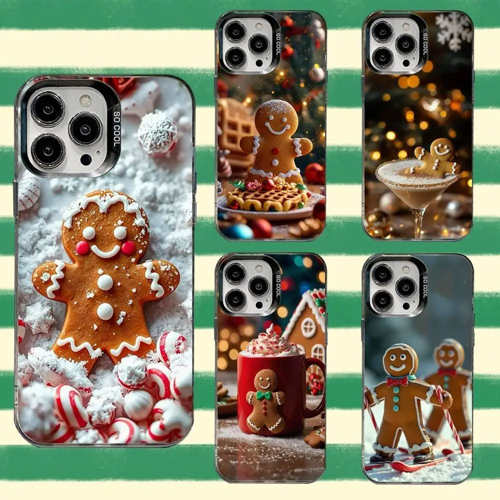 

Gingerbread Cookies Decoration Phone Case For iPhone 16,15,14,13,12,11,8,7,Pro,Max,Plus,Mini,XS,SE Anti Fall Black Matte Hard