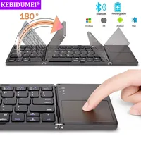 Wireless Folding Keyboard Bluetooth Keyboard With Touchpad For Windows Android IOS Phone Multi-Function Button Mini Keyboard