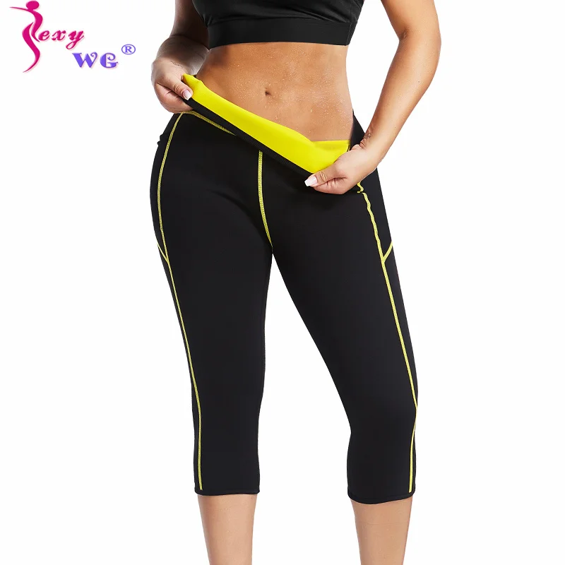 SEXYWG Yoga Pants Leggings Women Fitness Gym Body Shaper Pant Sauna Sweat Shorts Tight Trimmer Weight Loss Elastic Waist Panties