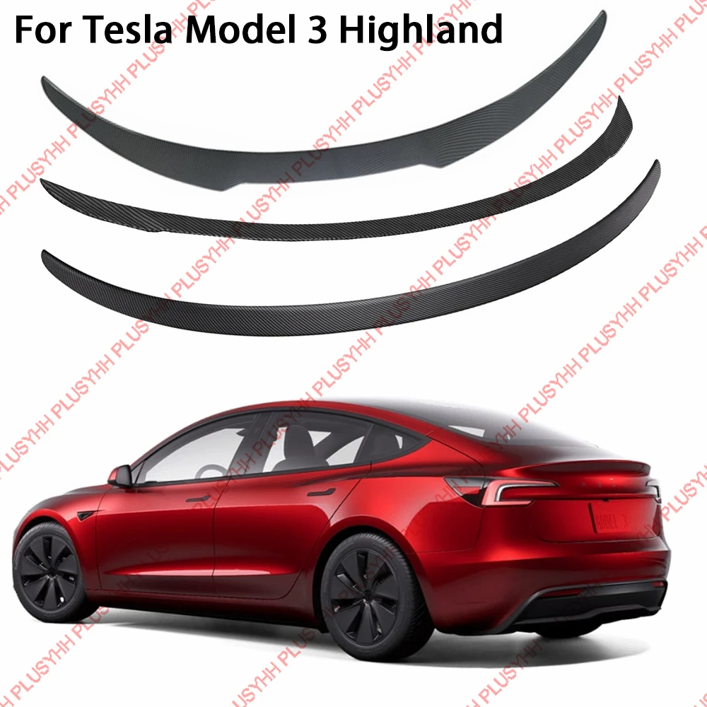 테슬라 모델 3 2026용 하이랜드 에일러론 스포일러 액세서리 모델3 베큐트 모델 3 2025 리어 범퍼 스포일러 자동차 외장 부품