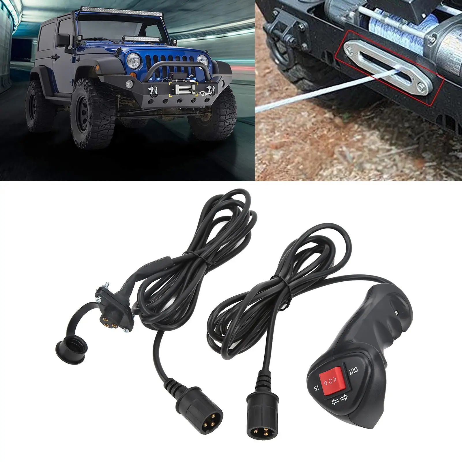 Handheld Electric Winch Remote Controller - Universal Control Switch for Off-Road Vehicles