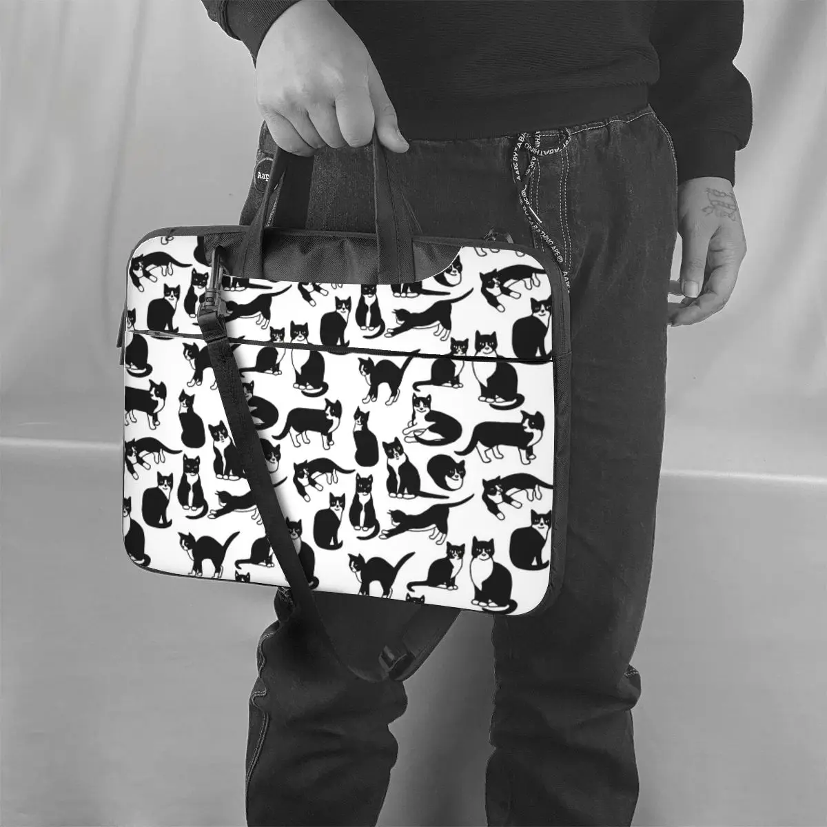 حقيبة كمبيوتر محمول كروس بنمط قطط سهرة، حقيبة كمبيوتر محمول مقاومة للكمبيوتر المحمول لجهاز Macbook Pro Lenovo