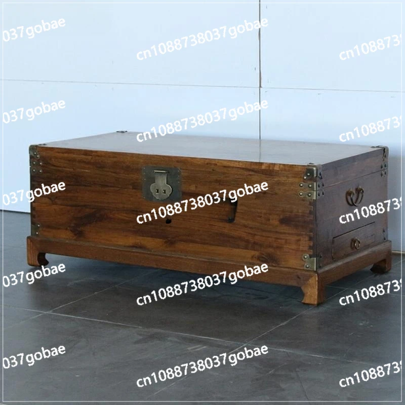 CX Chinese Style Camphor Wood Box Storage Tea Table Ancient and Modern Log Furniture