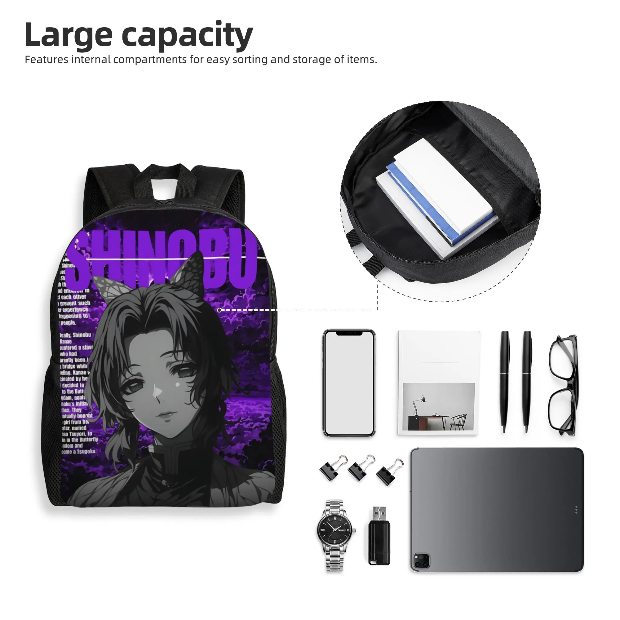 Fashion Halloween Demon Slayer Backpacks Its Bag  mochila School Large Capacity Rucksack view 6