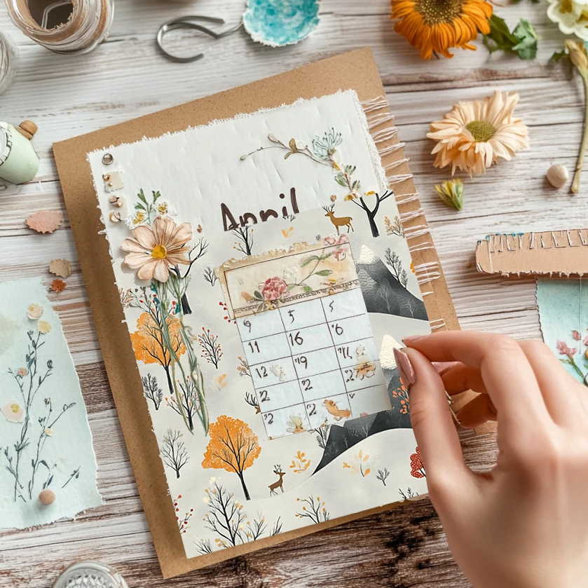 36 Lembar Kertas Scrapbook Ukuran 6x6 Inci: Pola Seni Vintage, Ideal untuk Junk Journal, Planner, Pembuatan Kartu & Dekorasi DIY