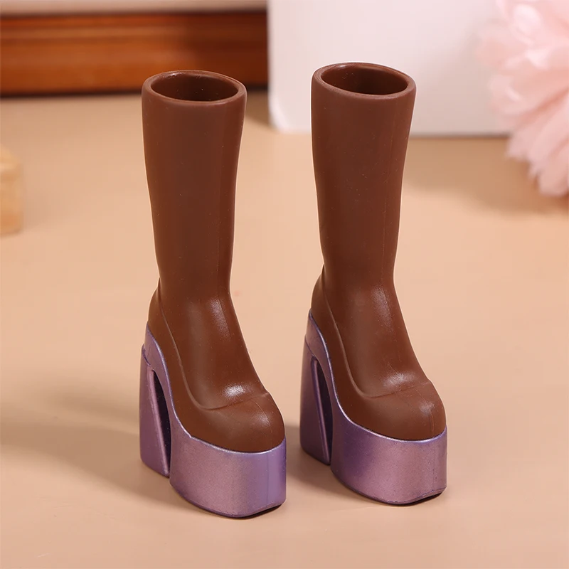 Mini Doll Simulation High Heel Boots Doll Dress UP Accessories Dolls House Clothes Decoration For Girls Pretend Play Toys