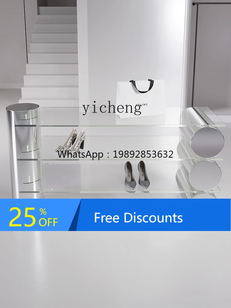 

LYY Zhongdao Stand Display Table Stainless Steel Display Rack Simple Creative Shoe Store Shoe Rack Display Cabinet