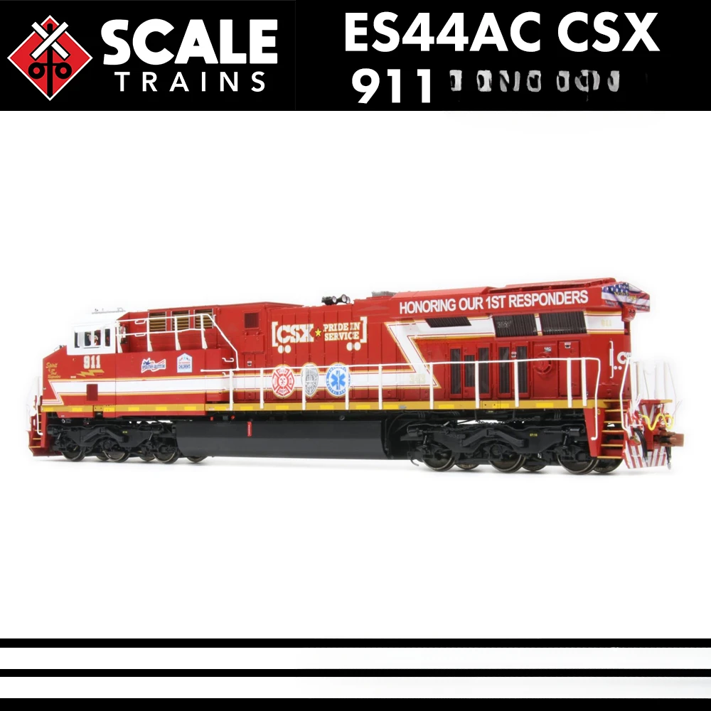 Scaletrains Train Model HO 1/87 ES44AC CSX 911 Rescuer Diesel Locomotive DCC Train Model Toy