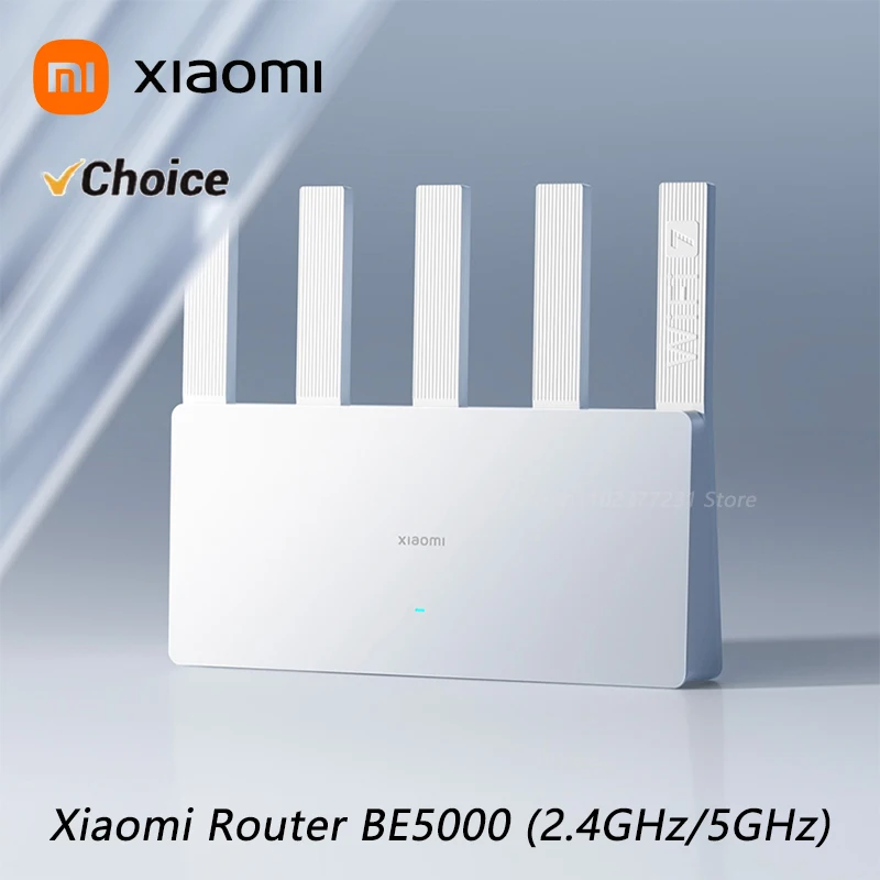 

NEW XIAOMI Router BE5000 Wi-Fi 7 2.4/5GHz Dual-Frequency Mesh 2.5G High-Speed Network Port IPTV OFDMA Signal Amplifier Mi HomeCN