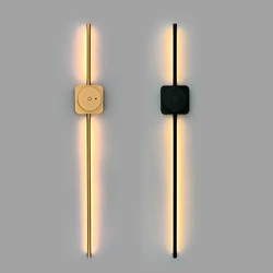 Art Long Gold Black White New Modern LED Wall Lights Living Dining Room Bedroom Bedside Porch Hallway Lamps Indoor Lighting