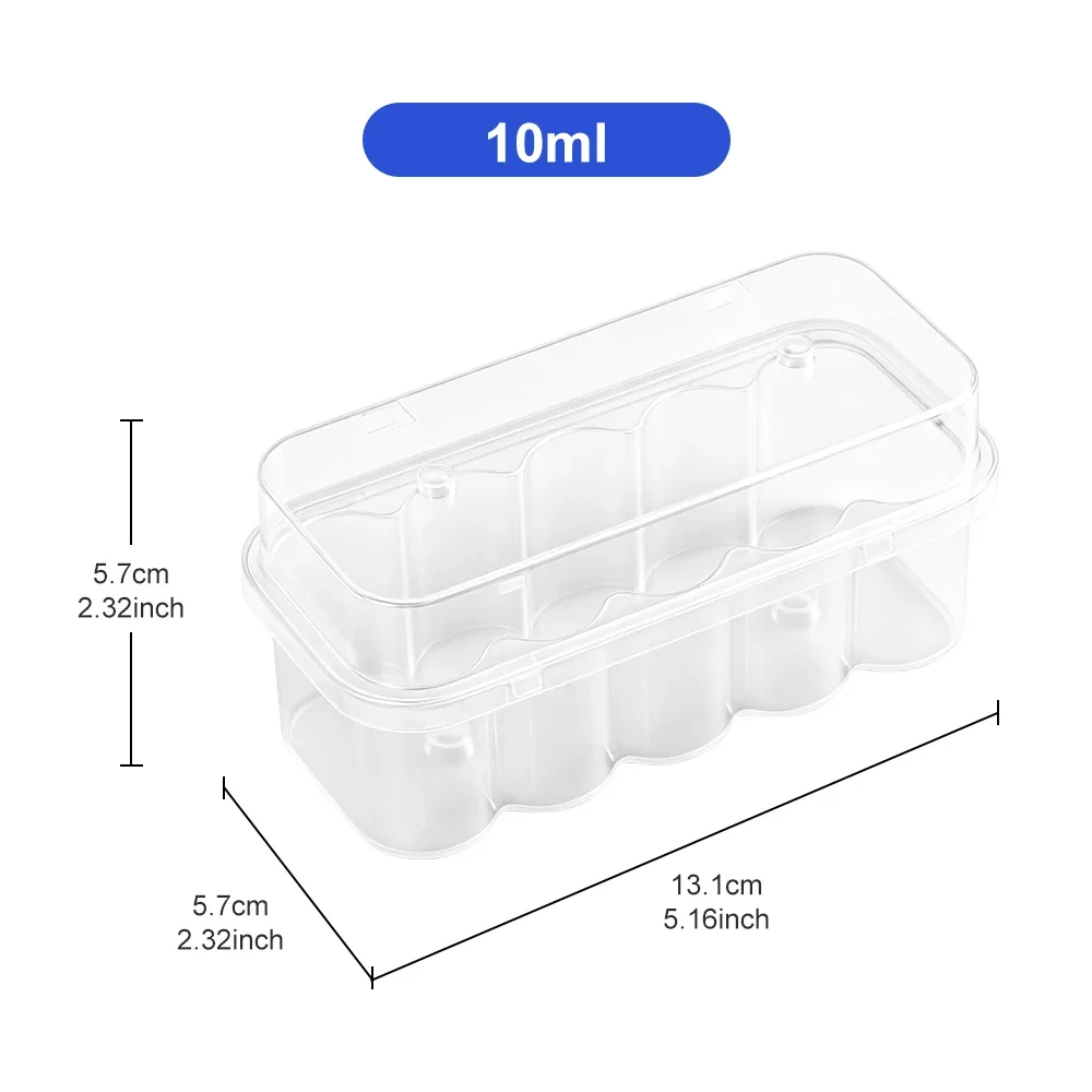 10 Stück 3/5/7/10ml sterile leere Fläschchen mit selbstheilendem Injektionsport und Fläschchen-Aufbewahrungsbox, Mini transparente Peptid-Aufbewahrungsbox – Detail 12