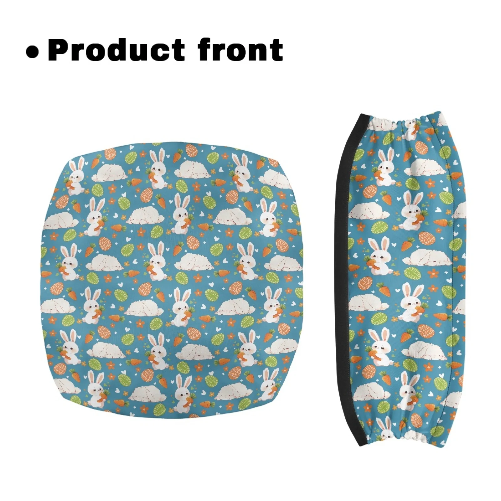 Coloranimal Easter Bunny Print 2 Pieces Set Rollator Seat Cover Walker Seat Cover for Ladies Indoor