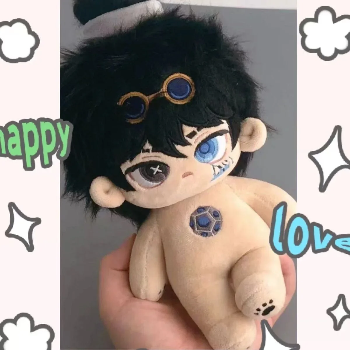 [Em estoque] 20cm anime identidade v ganji gupta atributos bonito cosplay corpo de algodão macio vestir-se kawaii mascote presentes de natal