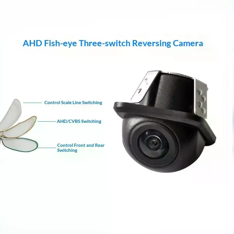 1080P/720P Fisheye Car Reverse Camera 170° Ultra Wide Angle HD Night Vision IP68 Waterproof Universal Vehicle Parking Camera AHD