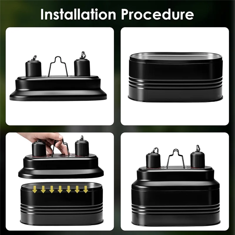 

A98E-Dual Reptile Light Fixture, Max 160W Each Reptile Heat Lamp Fixture With Separate Switches, Fits Reptile Light