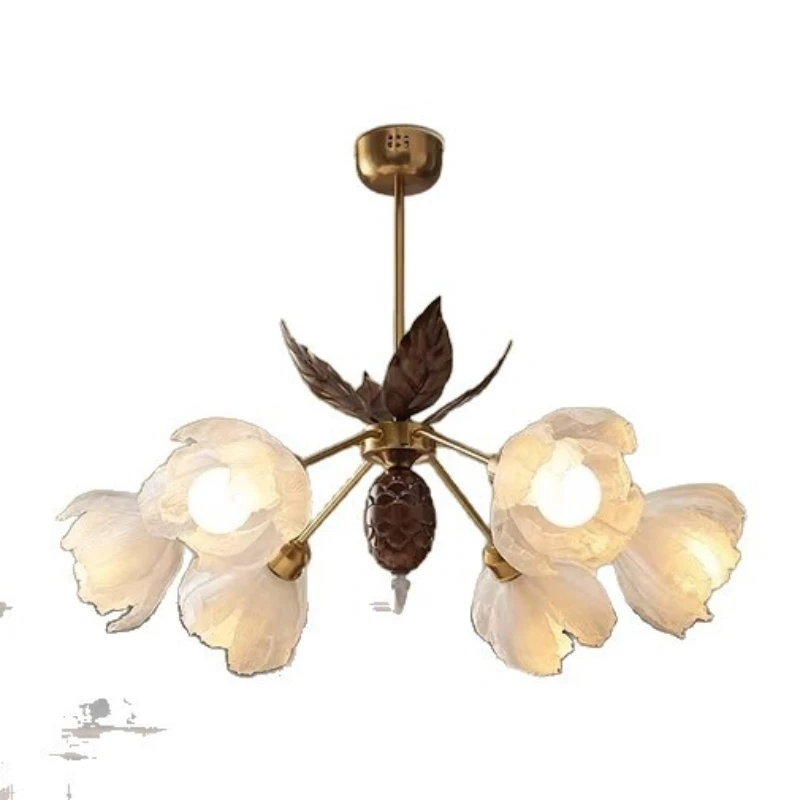 

Medieval chandelier French retro creative art bedroom study lamp