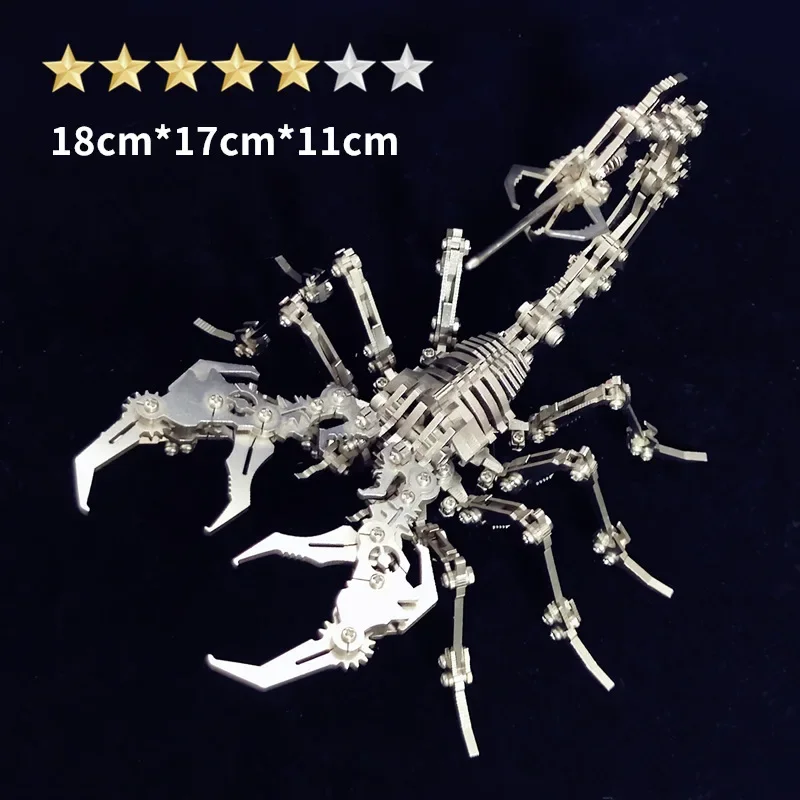 Steel Wraith Scorpion King Colorful Scorpion Three-dimensional Puzzle Metal Puzzle Mechanical Insects Children Educational Toys