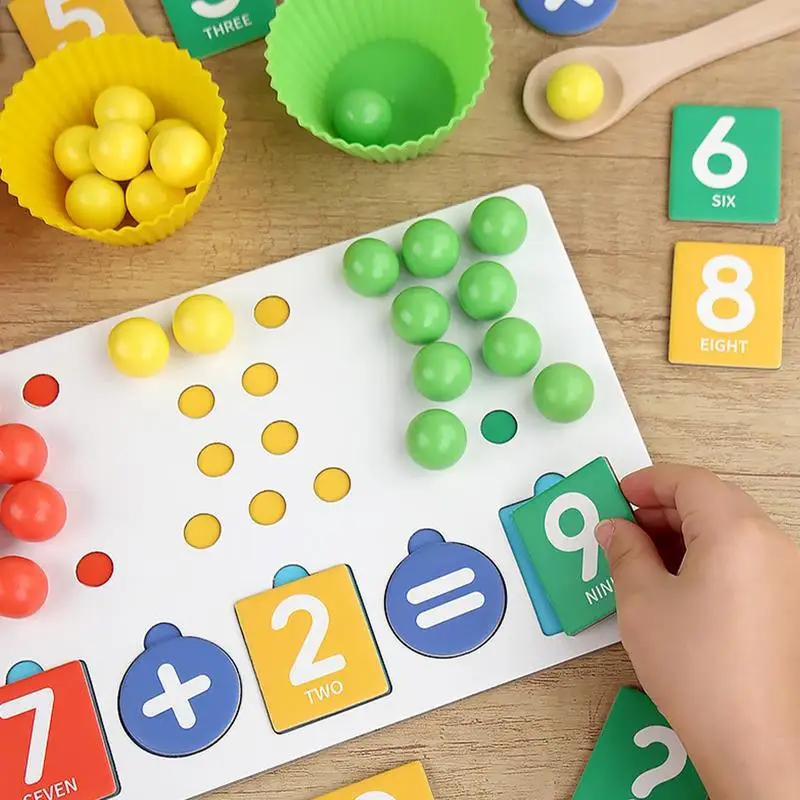 Conteggio giocattoli per bambini manipolatori matematici matematici giochi di partita apprendimento educativo abilità motorie fini manipolatori matematici giochi di partita