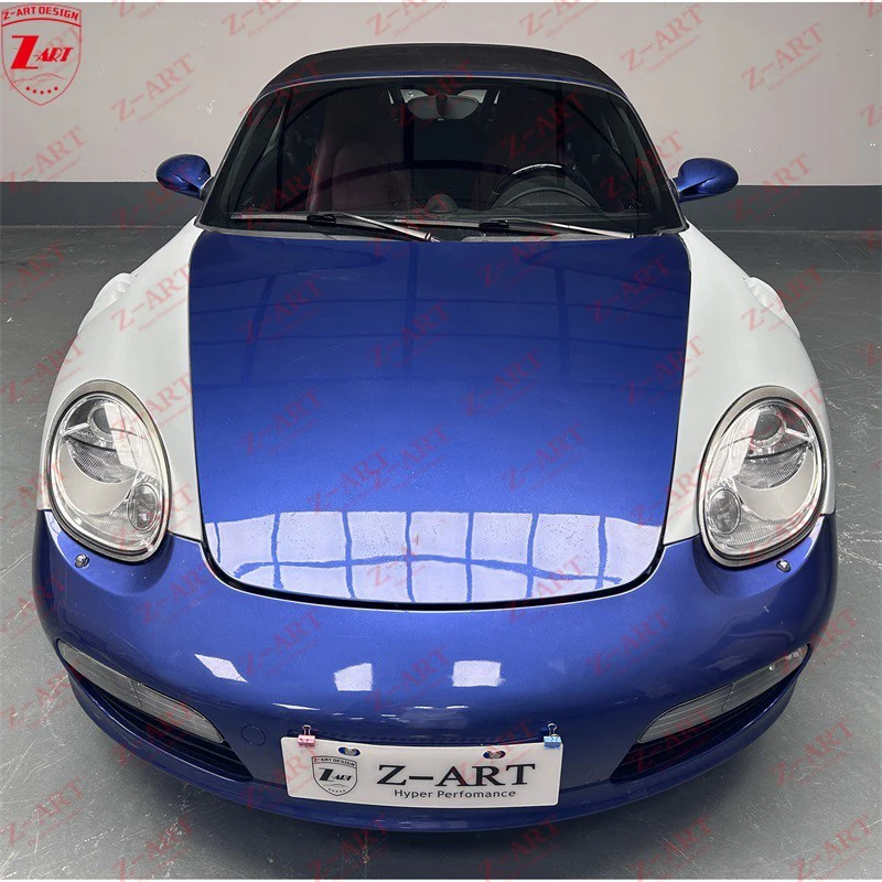 Z-ART 987 GT2 RS واقي الطين الأمامي لبورشه 987.1 ألياف الكربون الجافة تنفيس الجبهة الجناح لبوكستر كايمان 2005-2008 #3