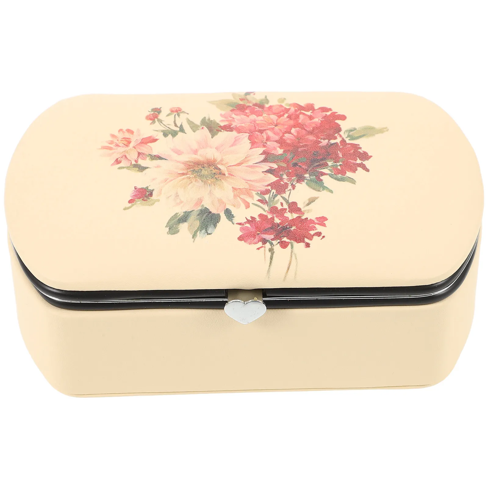 

Jewelry Box Travel Size Portable Small Organizer Decorative Pattern Earring Ring Necklace Storage Case For Women Men Accessories