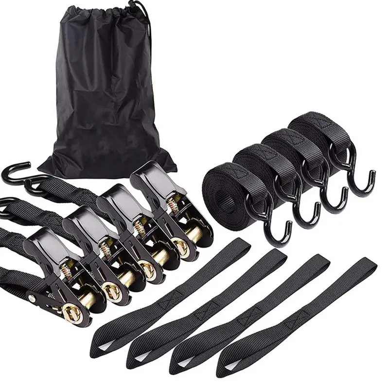 

Ratchet Fixing Strap Ratchet Safety Lock Ropes With Ratchet Buckles Heavy Duty Cargo Tie Downs Straps For Goods Luggage