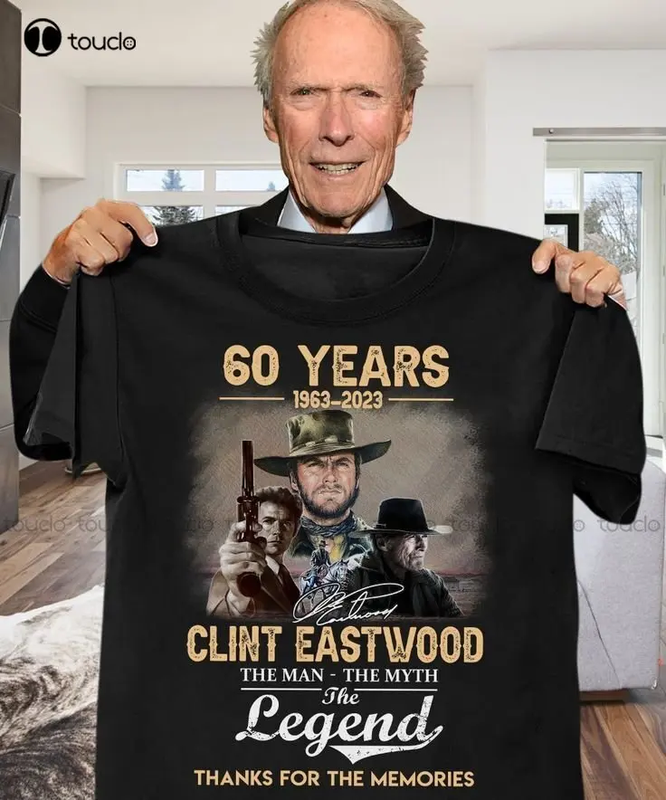 Clint Eastwood Signed 60 Years 1963 2023 The Man The Myth The Legend T-Shirt Pink Shirts For Women Xs-5Xl Custom Gift Unisex