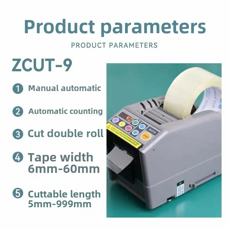 Mesin Pemotong Pita Otomatis Sepenuhnya Impor Pita Suhu Tinggi Transparan Jepang Mesin Pemotong Kertas Perekat ZCUT-9