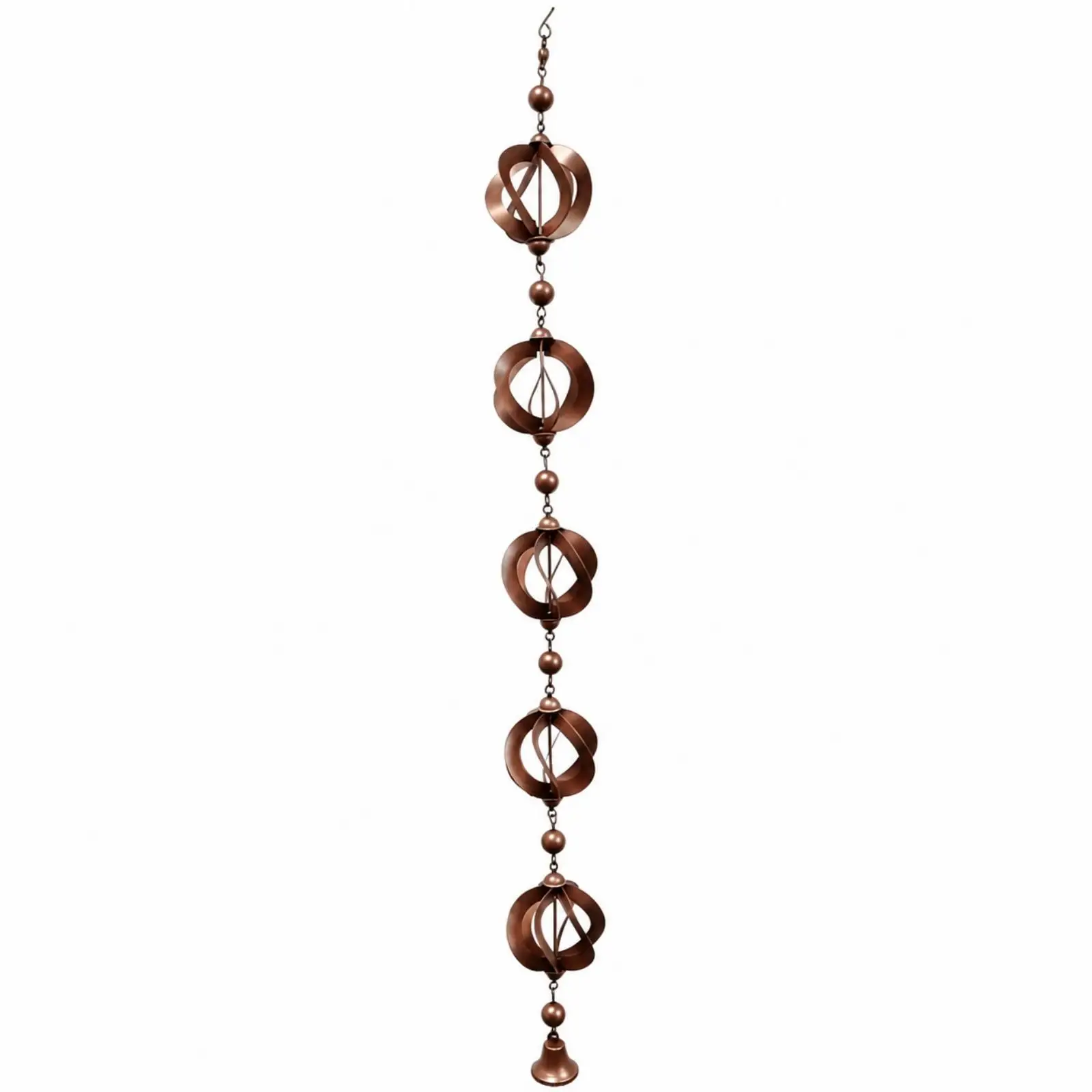Decorative Iron Rain Chain Outdoor Hanging Gutter Downspout Replacement Rainwater Guide Rustic Drainage Sculpture for Yard Porch