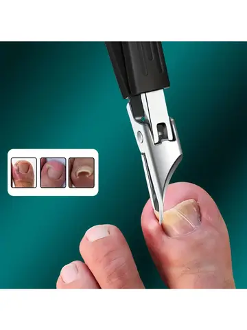 Thick Ingrown Nails Heavy Duty Stainless Steel Trimmer Safety Soft Grip Ultra Sharp 25 Degree Angled Blade Seniors Splash Proof