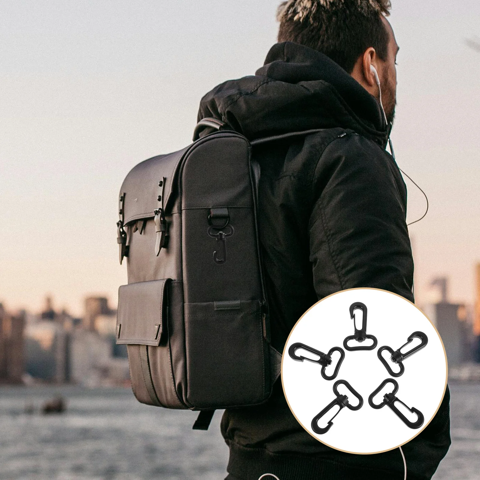 

15pcs Black Plastic Swivel Snap Hooks Lobster Claw Clasp Purse Hardware Bag Strap Buckle Clips For Luggage Backpacks Diy Crafts