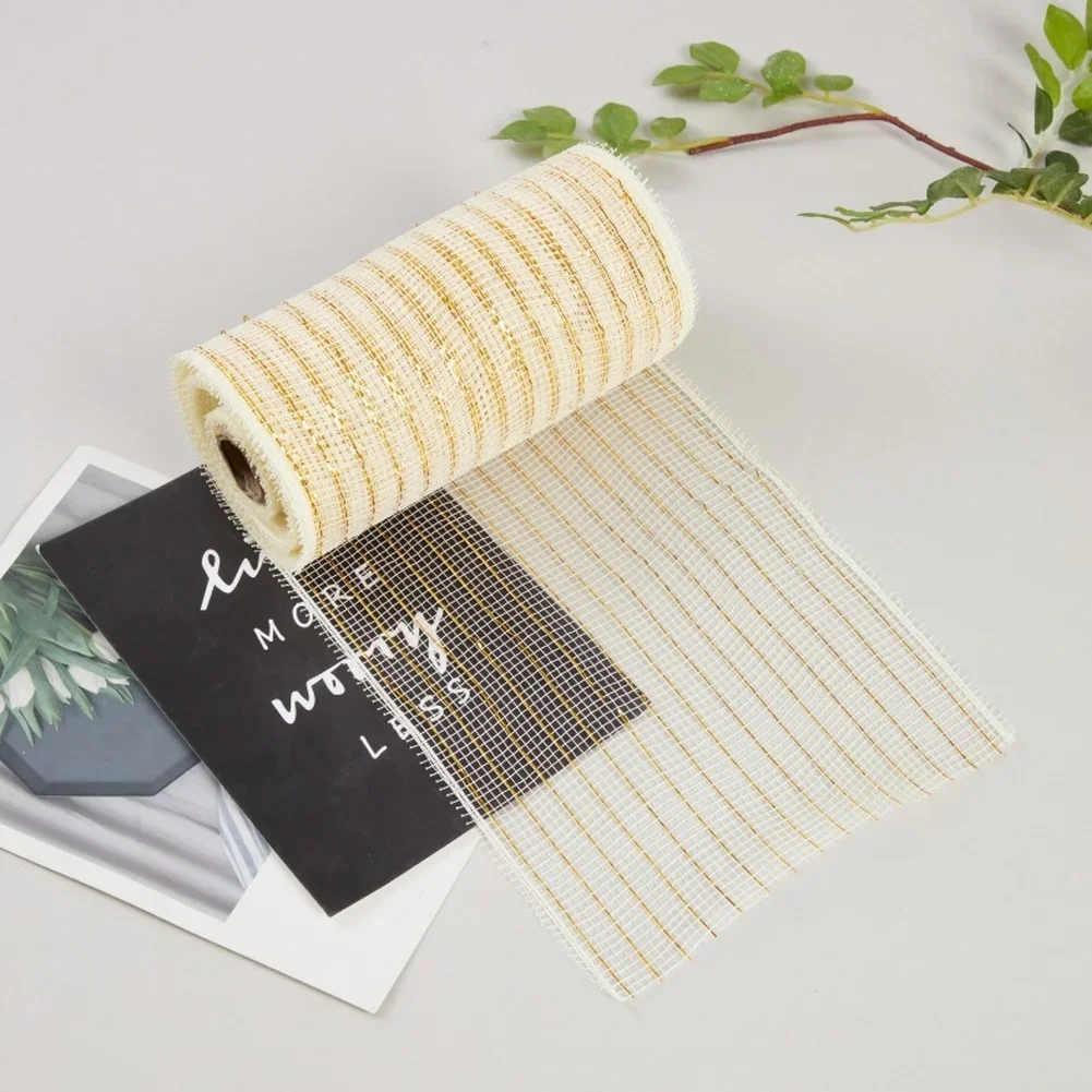 

10Yards Christmas Mesh Candy Cane Decoration Tulle Roll Xmas Tree Ribbon Bow Wrapping Deco Festival Wreaths DIY Handmade Crafts