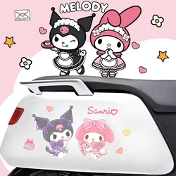 Electric Car Sticker Kuromi Melody Cute Cartoon Decoration Motorcycle Battery Car Scratches Shielding Sticker Waterproof