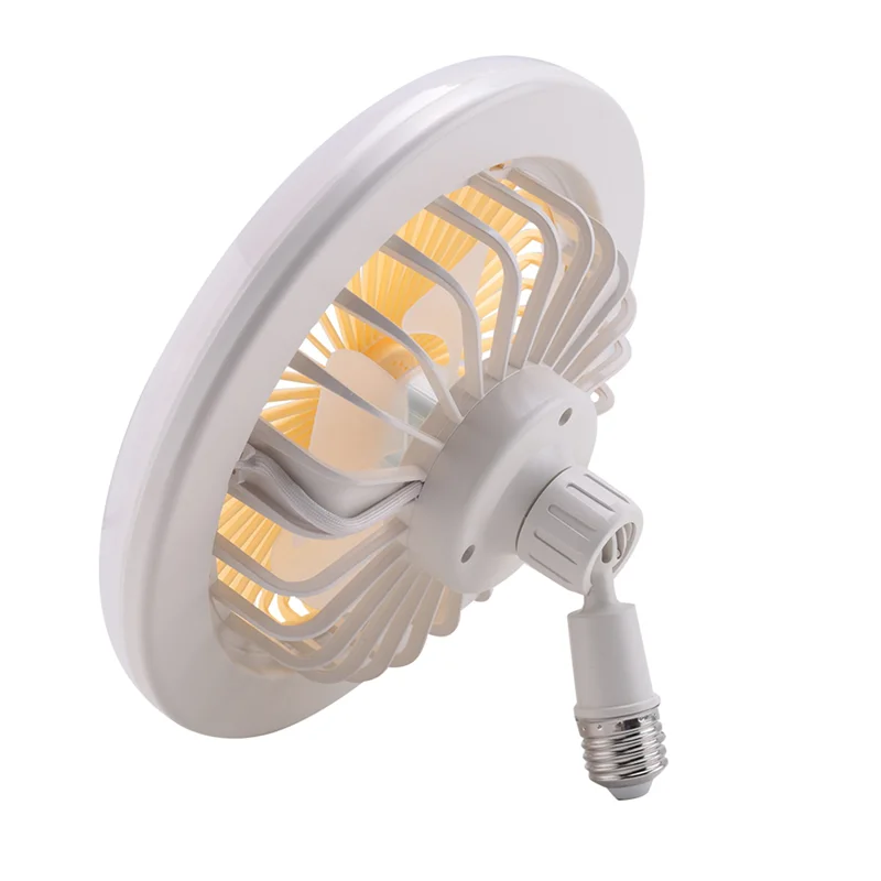 

E27 Ceiling Fan With Lights,Enclosed Low Fan Light, Electric Fan Gimbal Lamp Holder-AC17