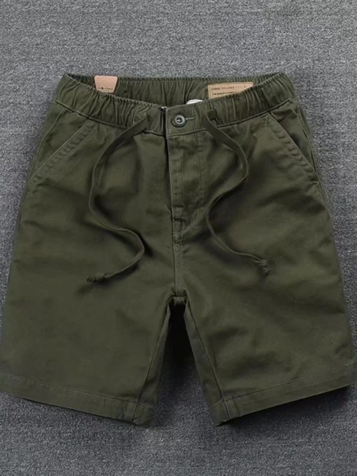 

Мужские летние рабочие брюки свободного кроя из чистого хлопка, повседневные, длиной до колена, прямые, молодежные, модные