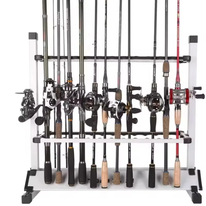 Fishing rod display stand bracket capacity 12pcs 24pcs fishing rod bracket