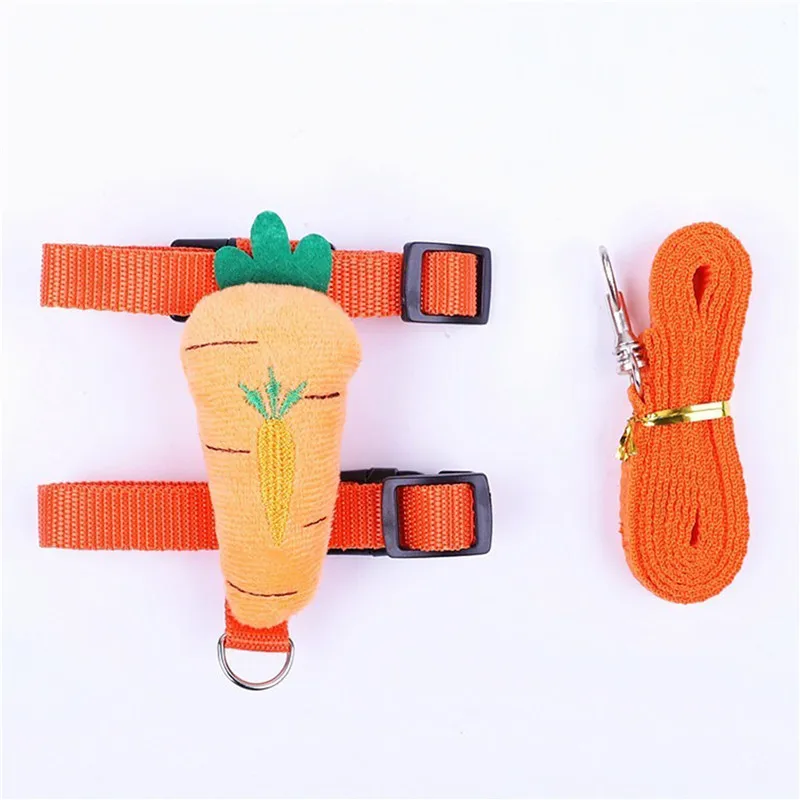 Hamster Rabbit Small Pets Chest Strap Outdoor Traction Rope Adjustable Harness Leash Vest for Rabbit Hedgehog Guinea Pig