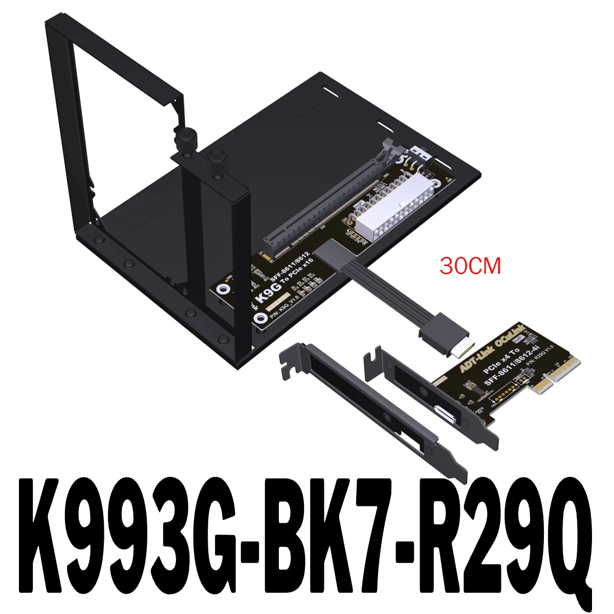 Oculink EGPU PCIe 5.0 X4 128Gbps for Laptop External Graphics Card GPU Dock Notebook GEN5 M.2 NVMe to PCIe X16 SFF-8611 ATX image 3