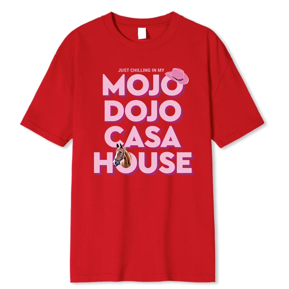 Ryan Gosling Mojo Dojo Casa House T Shirt Accessories Men Women Pure Cotton Novelty Tee Shirt Short Sleeve Tops Plus Size