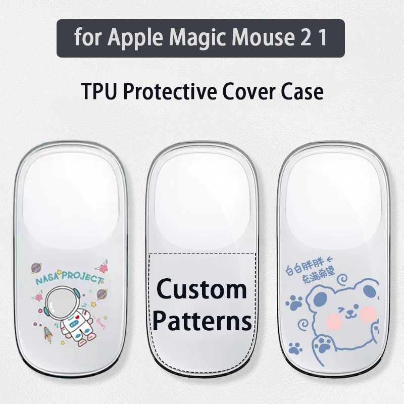 

Transparent TPU Custom Protective Cover Case for Apple Magic Mouse 2 1 Mouse Cover Mice Case Non-Slip Protective Sleeve Skin