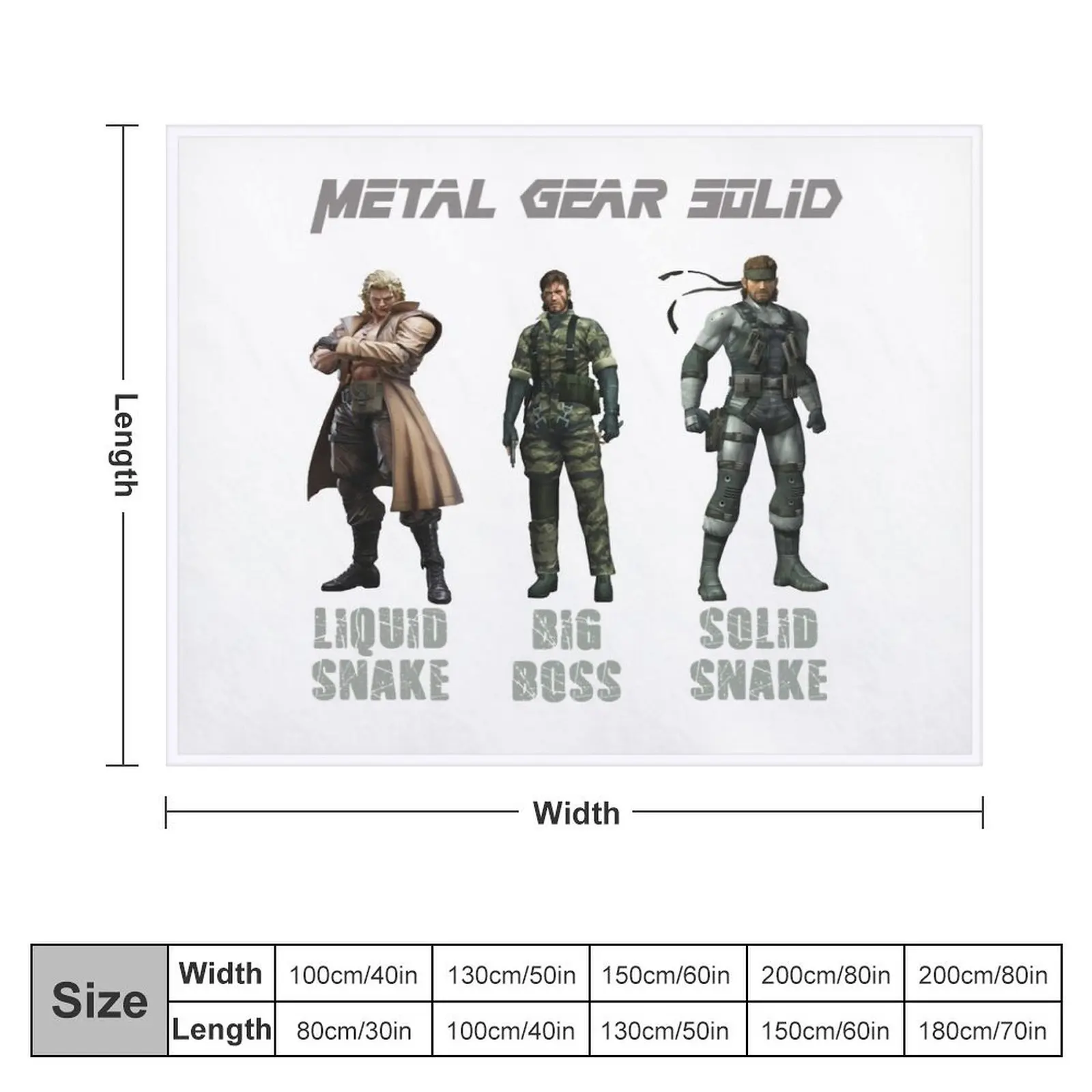 Metal Gear Solid Brave Fighting Game Movie Rustenico The Phantom Pain Throw Blanket Bed linens For Baby Blankets