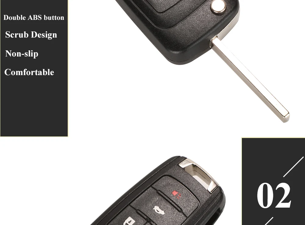 Jingyuqin Flip Remote Auto Schlüssel Shell Für Chevrolet Cruze Epica Lova Camaro Impala Fit Astra J Corsa E Insignia Zafira C2 3 4 5BT – Detail 6