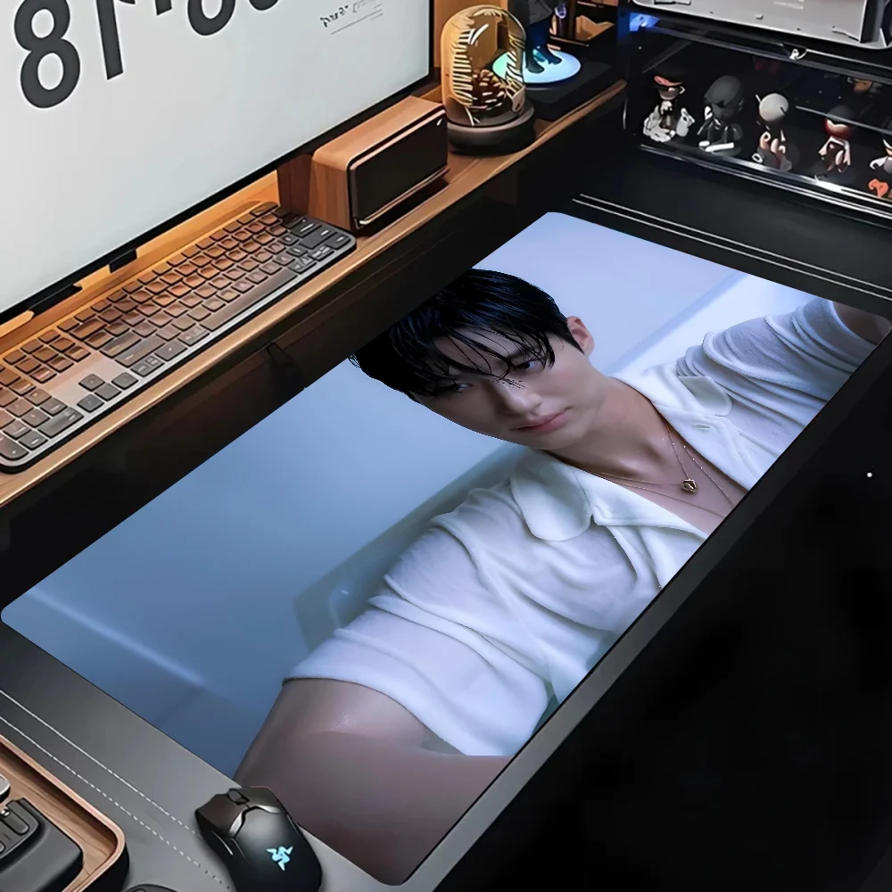 Byeon Woo-Seok tappetino per mouse da scrivania accessori da gioco Prime Gaming XXL Pad per tastiera Pad cucito Pad da scrivania