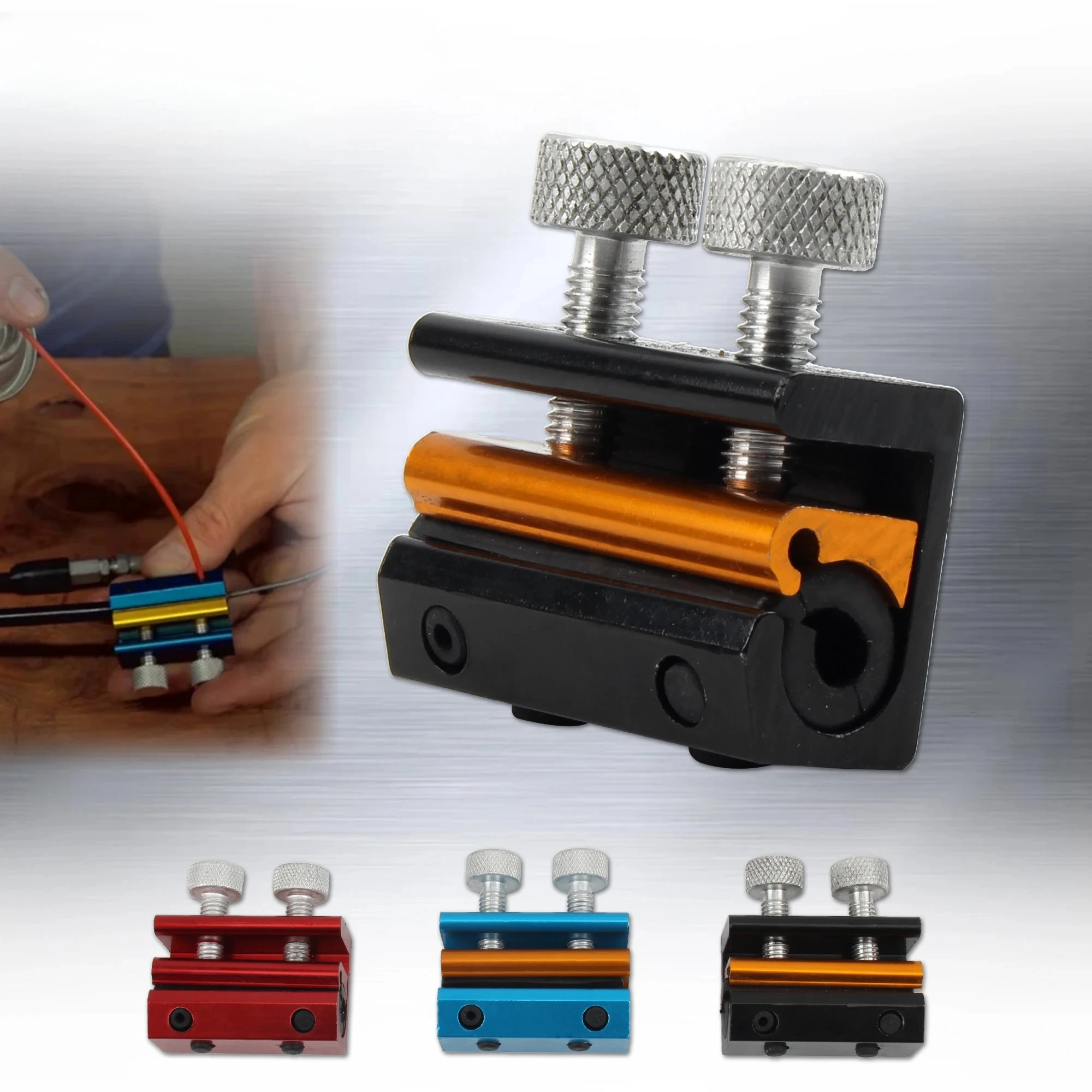 Motorcycle Dual Head Oil Clamp Cable Lubricator Brake Cable Oiler Dirt Bike Motocross Scooters Cleaning Maintenance Tool,1pc