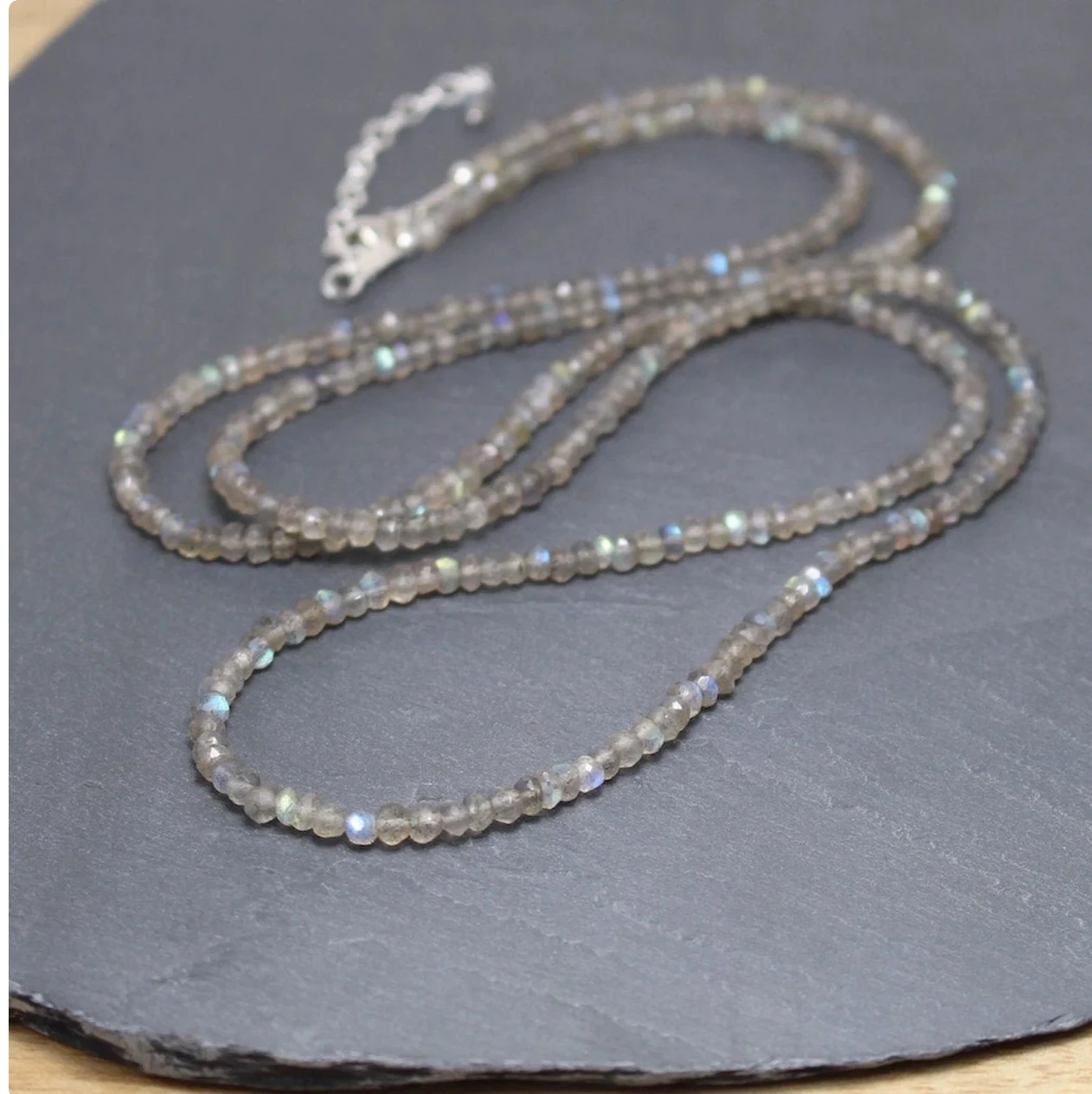 Yellow & Blue Sapphire Gemstone Beaded Necklace