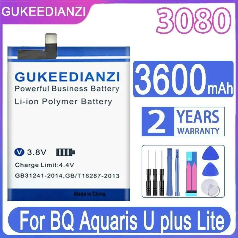 

Аккумулятор мобильного телефона с быстрой зарядкой 3600 мАч для BQ Aquaris U Plus Lite 3080