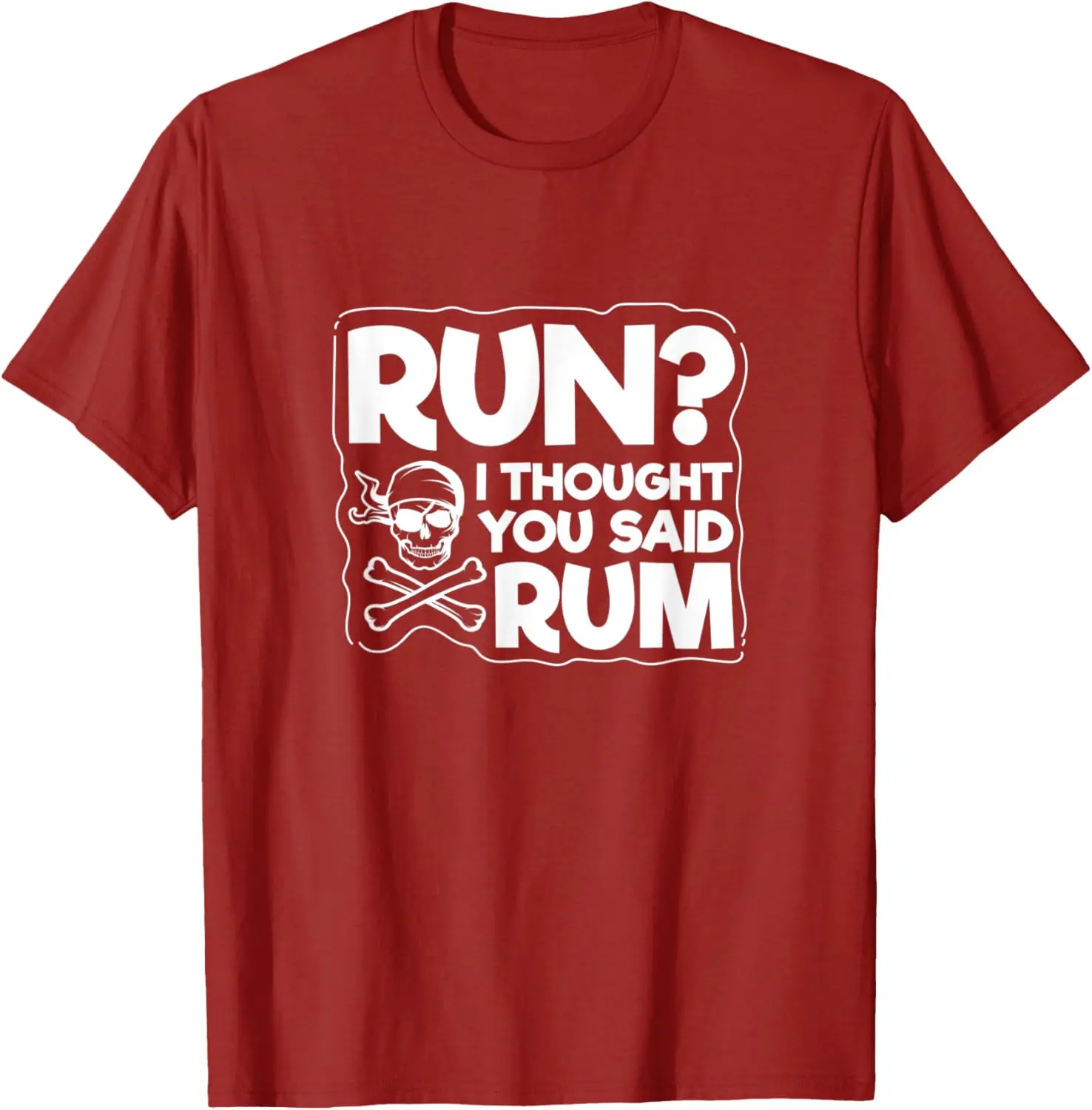 Asia Size S-5XL Men Funny Pirate Skull Letters Graphic Tee Casual 100%Cotton T-Shirt