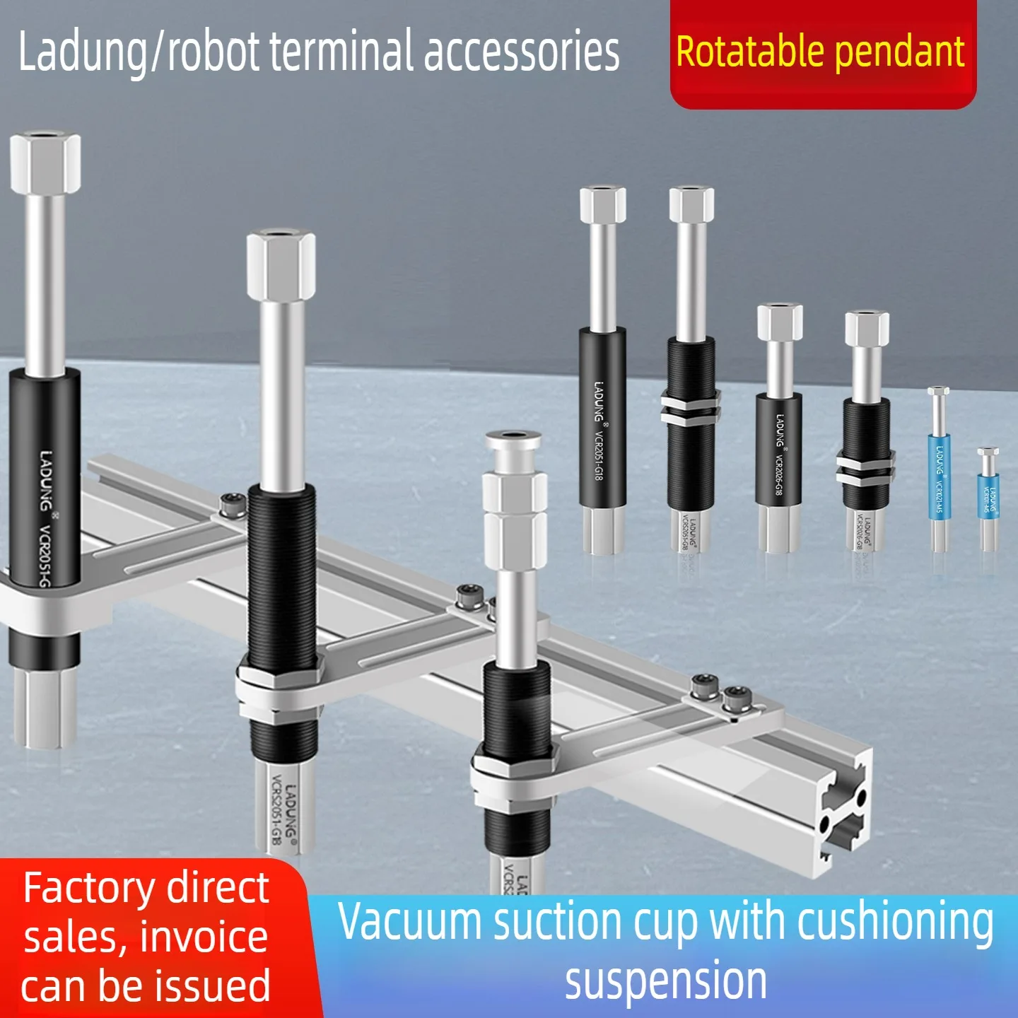 

Robotic Arm with Rotatable Suspension Vacuum Suction Cup Integrated with Buffer Extension Rod VCR Universal Joint VCR1021