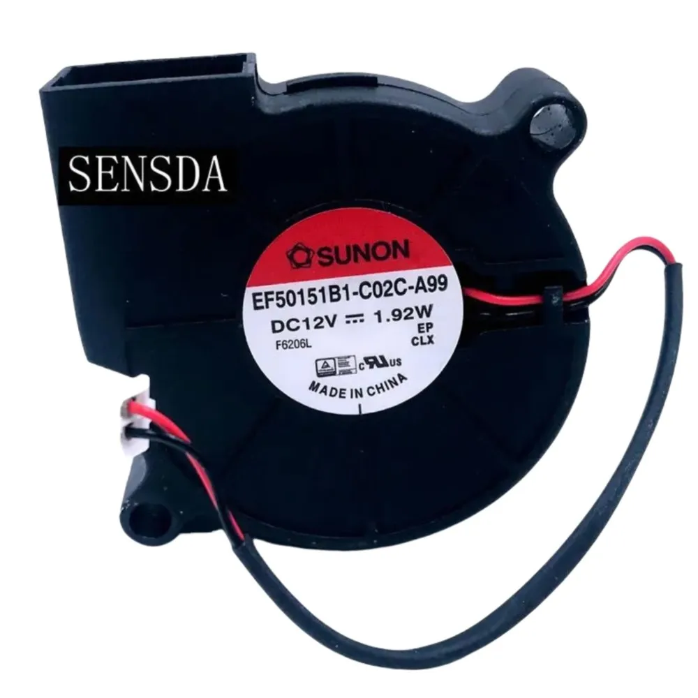 

New Sunon 50mm 12V Blower Fan 5015, 1.92W, Dual Ball Bearing, 50x50x15mm Turbo for Humidifier, Cooling