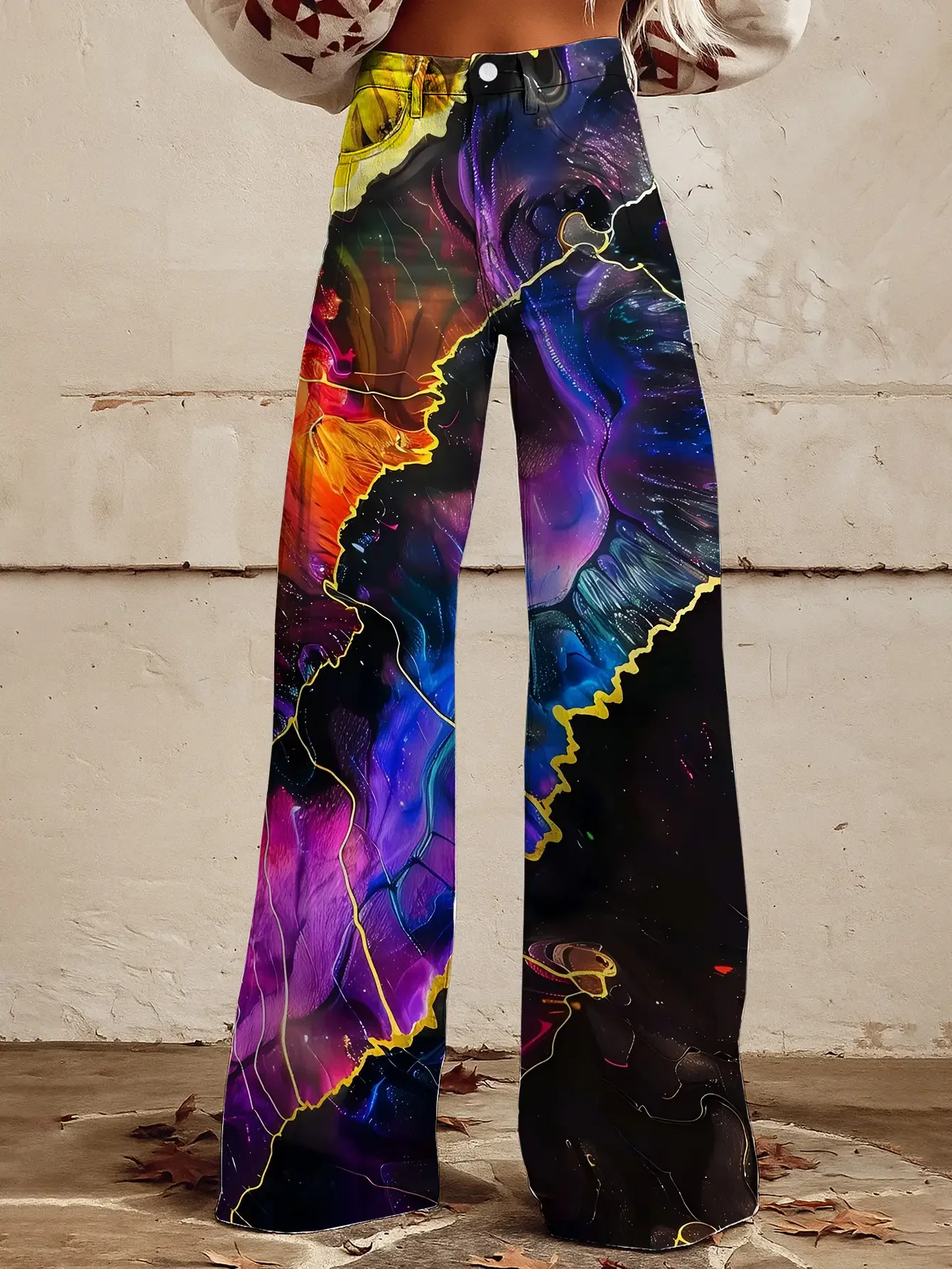 2026Ladies' slim fit wide leg flared pants fashionable multifunctional casual pants for women,Theme activities and casual attire